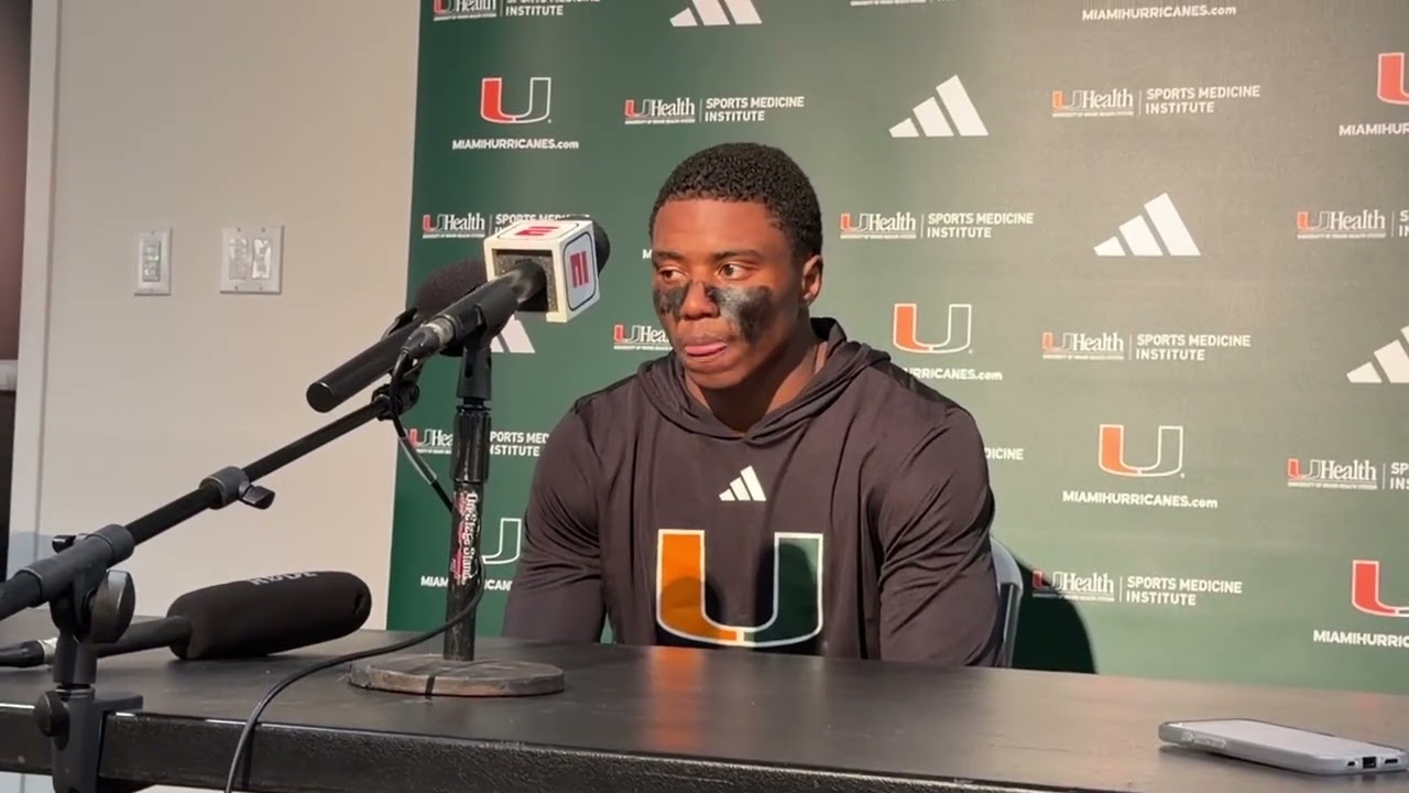 Miami Hurricanes DB Keionte Scott Nov. 1