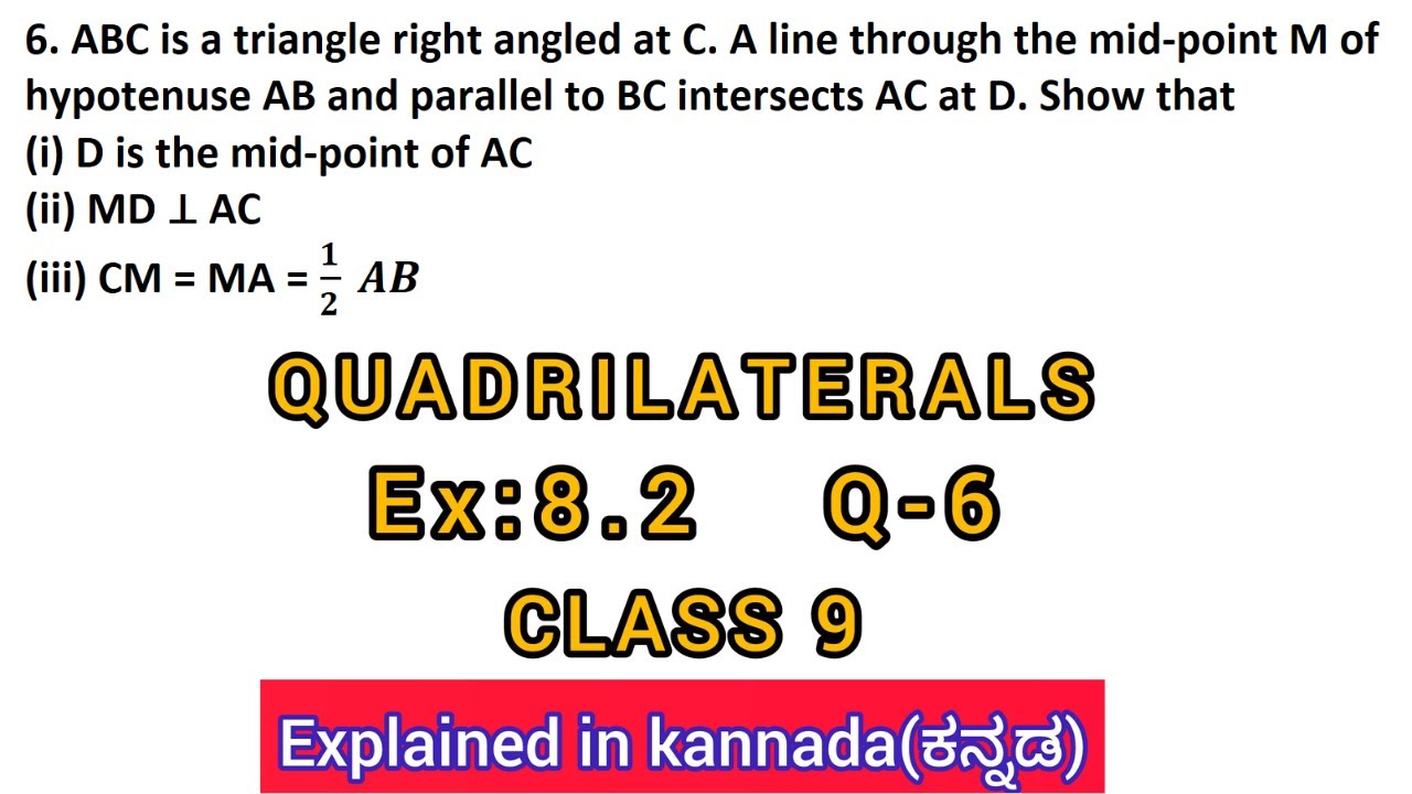 abc is a triangle right angled at c a line through the midpoint m of ...