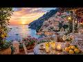 Golden Sunset Jazz in Italy ☕ Amalfi Coast Caf&eacute; Ambience &amp; Smooth Jazz for Study &amp; Work