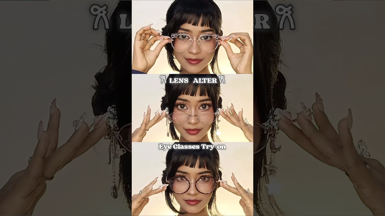 @LensAlterEyeglasses try-on 💗 #lensalter #shorts