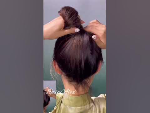 Easy Hair bun hack || #easyhairbun #hair #hairbun #easyhairstyle # ...