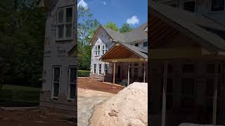 Building a house, framing to brick