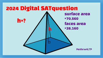 What is the height of the pyramid? #2024 Digital SAT question #Geometry