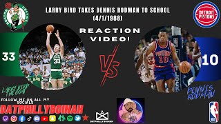 Larry Bird takes Dennis Rodman to SCHOOL (4\/1\/1988) | REACTION