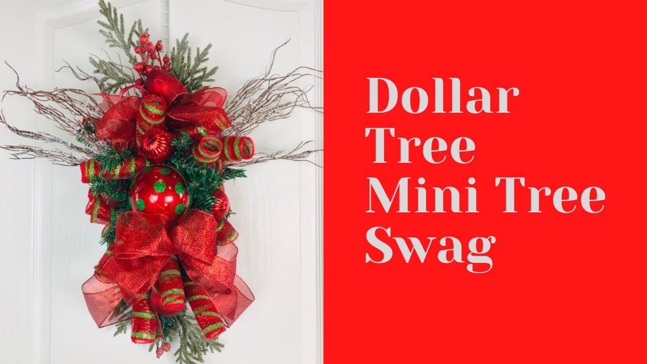 Christmas Swag Out Of Dollar Tree Christmas Trees🎄 Dollar Tree DIY