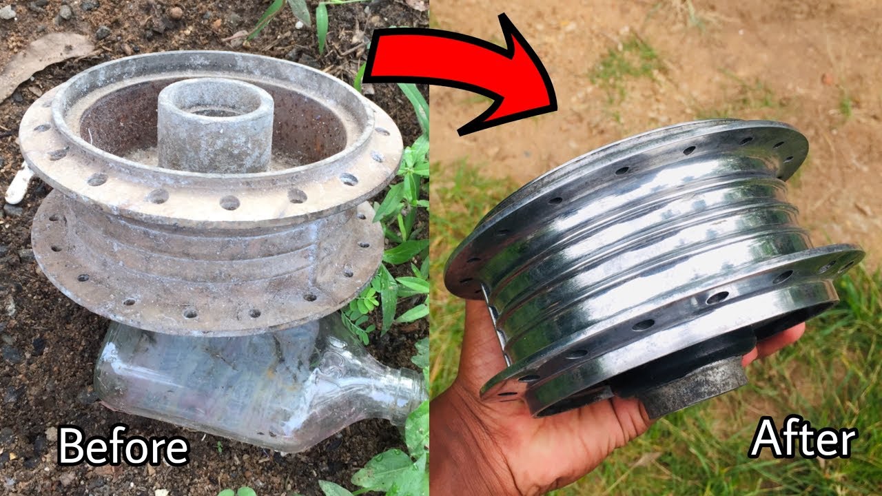 MotorBike Back Wheel Hub Restoration And Buffing YouTube