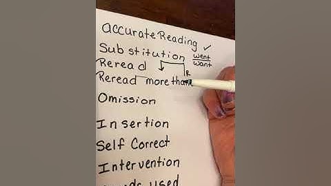 How to mark a running record