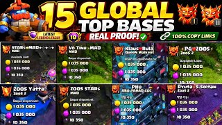 TOP 15 Global Top Player TH18 Bases with REAL PROOF! 🔥 | Th18 War Base | Th18 Legend Base |Anti Meta