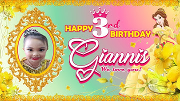 HOW TO MAKE BIRTHDAY TARPAULIN LAYOUT AND DESIGN IN MS POWERPOINT II PRINCESS BELLE THEMED