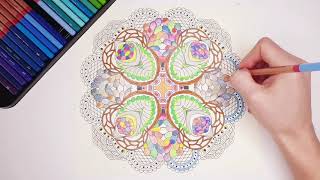 Mandala coloring page | Calm piano music | 30-Day Mandala Challenge #13 screenshot 4