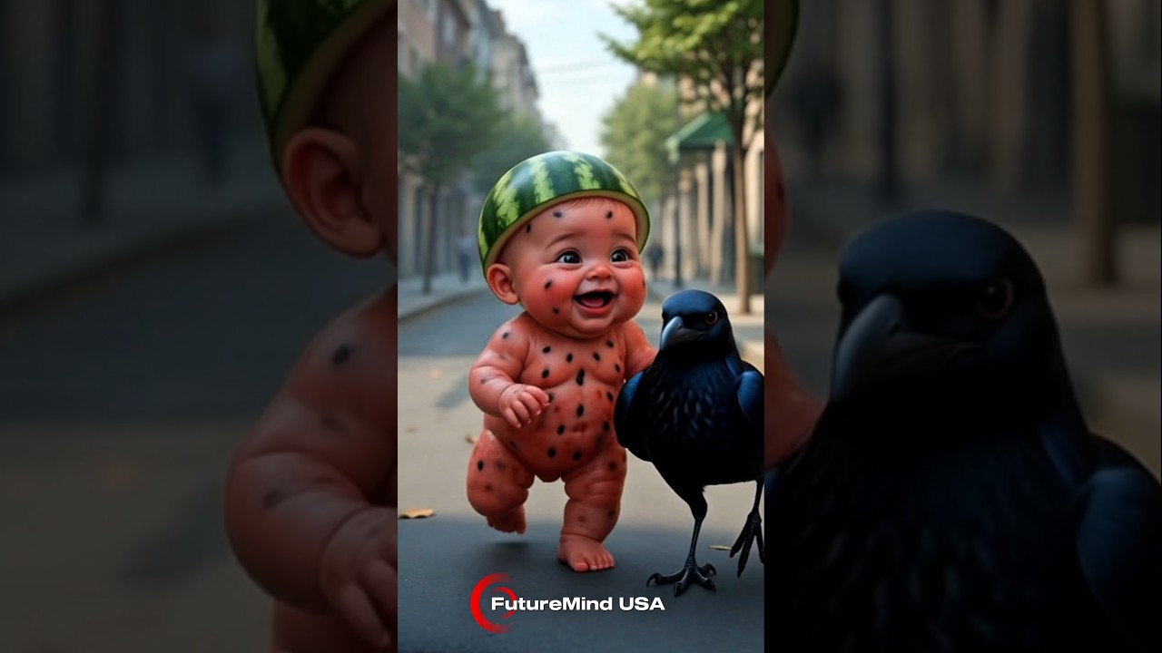 "Baby Rides Crow & Shares Food – Heartwarming Friendship!"