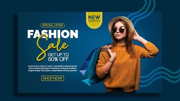 How to Design a Fashion Sale Promo Banner  | Photoshop Tutorials