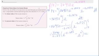 Present and Future Value of an Income Stream
