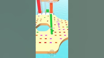 Bridge Race 3D game in MAX LEVEL ( Level -137 ) #shorts #gaming #bridgerace #maxlevel