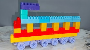 How To Build a building Blocks Train🚂| Satisfying Diy| ASMR sound #asmr #diy #train