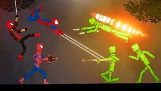 Spiderman Team vs Melon Team (Melon Playground) in People Playground