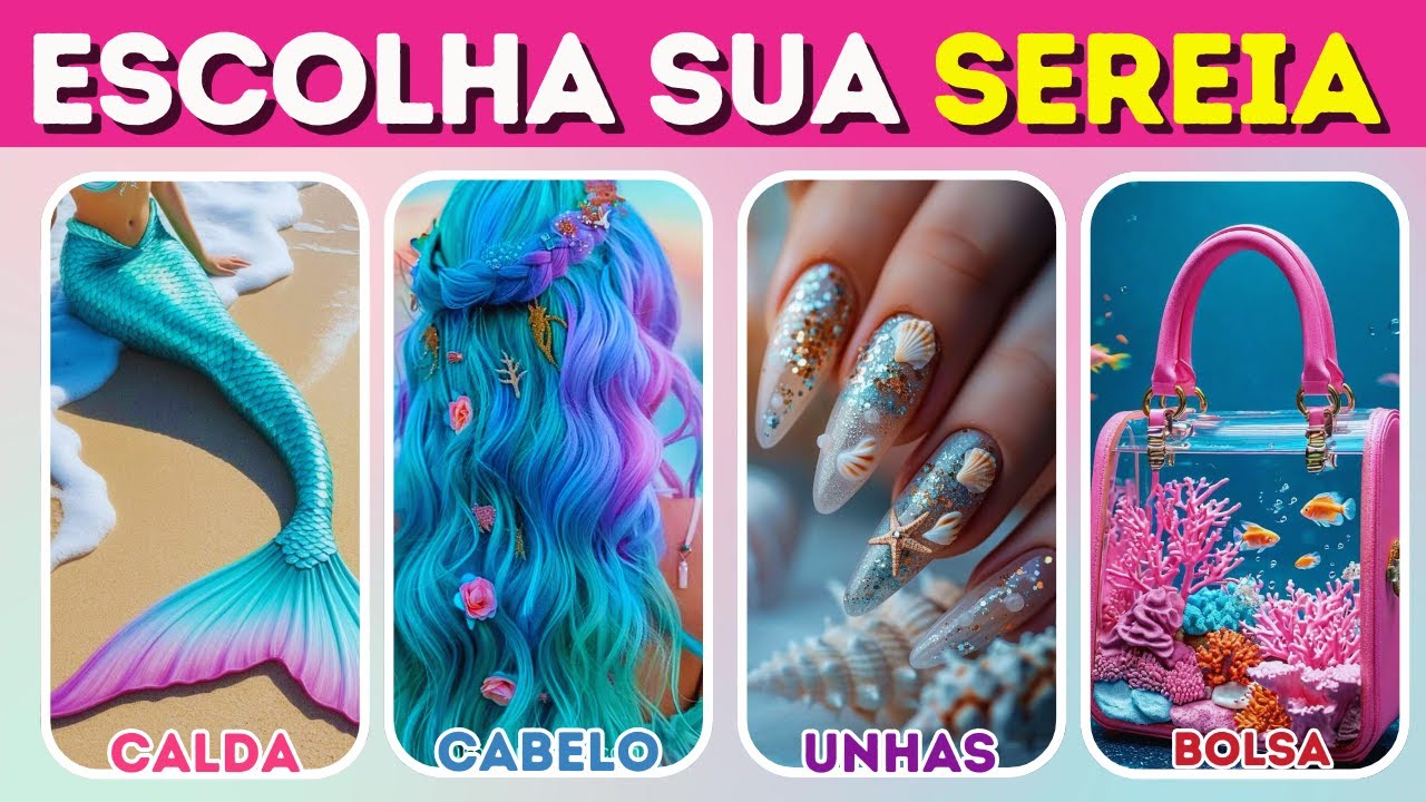 🧜‍♀️💖 CRIE SUA SEREIA RAINHA! 🌊🐚 Jogo das Escolhas do Fundo do Mar - Candy Quiz