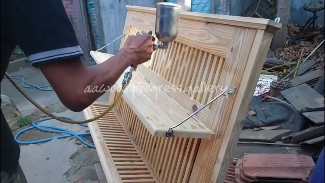  Finishing  spray jati  belanda  pine wood YouTube