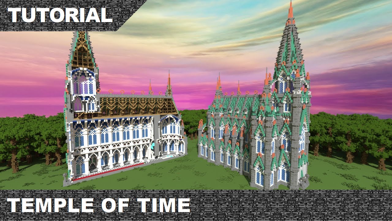 Minecraft Renaissance Temple Minecraft Temple of Time Tutorial & Download Medieval Cathedral part 6 ...
