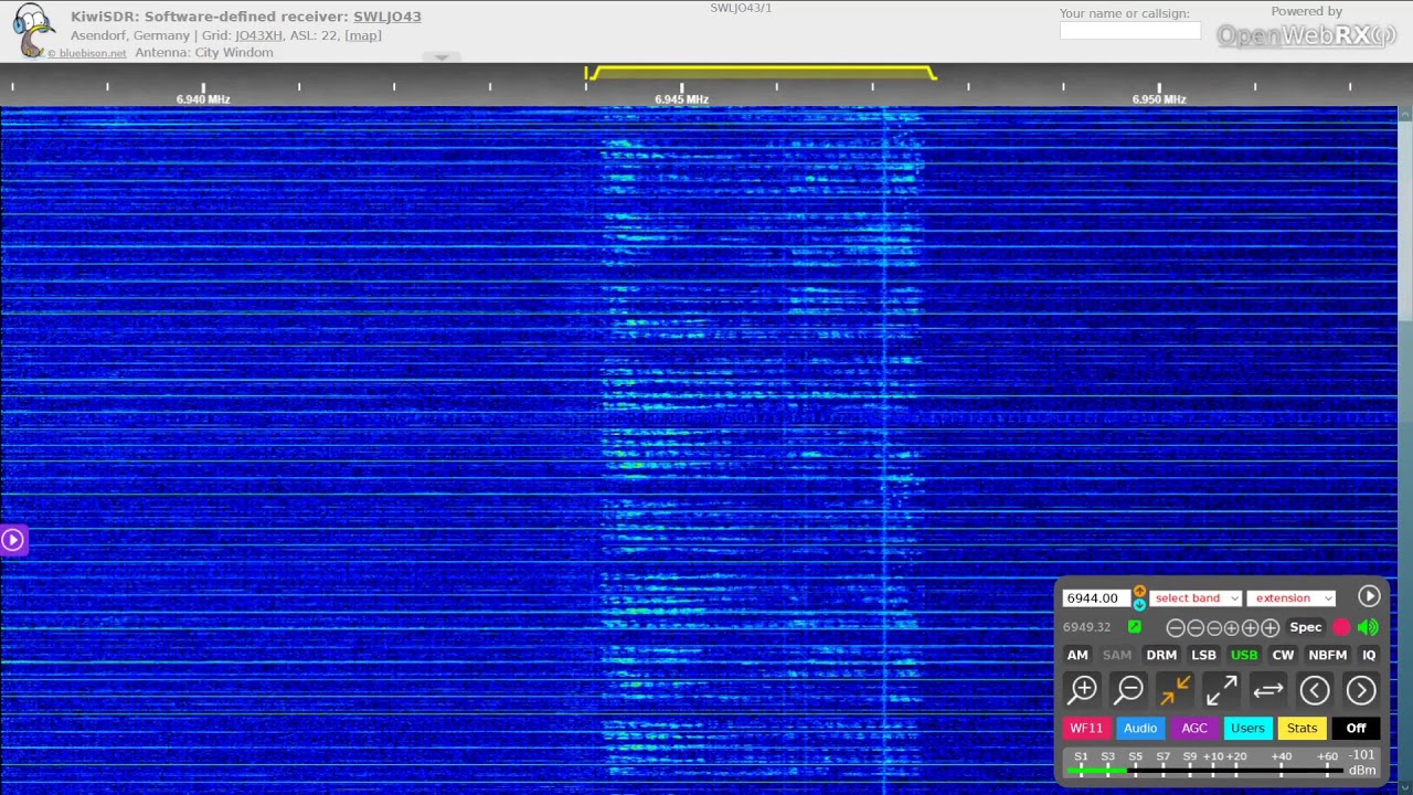[SW] 6944 kHz USB - E07 numbers station - 205 groups long message, Feb ...
