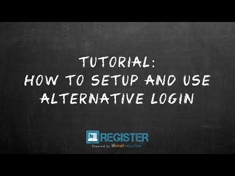 Register Tutorial #43 - Alternative Login