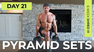 Day 21: 30 Min DUMBBELL LEG WORKOUT [Pyramid Sets] // 6WS3