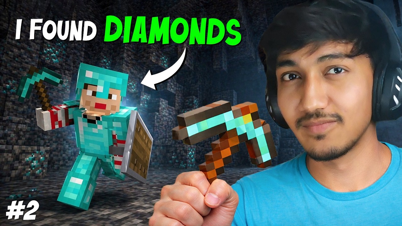 I FOUND SO MANY DIAMONDS 😱!! Minecraft Survival Ep.2 - YouTube