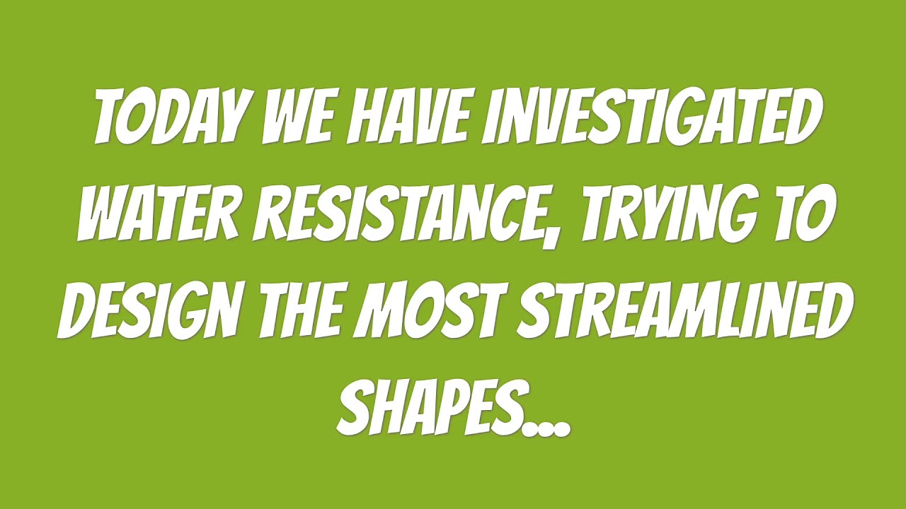 5SG Mad Science Moments - Water Resistance Races