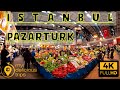 ISTANBUL CITY TOUR 4K | PAZAR TURK 2021 | Turkey 4k tour | 4K 60FPS