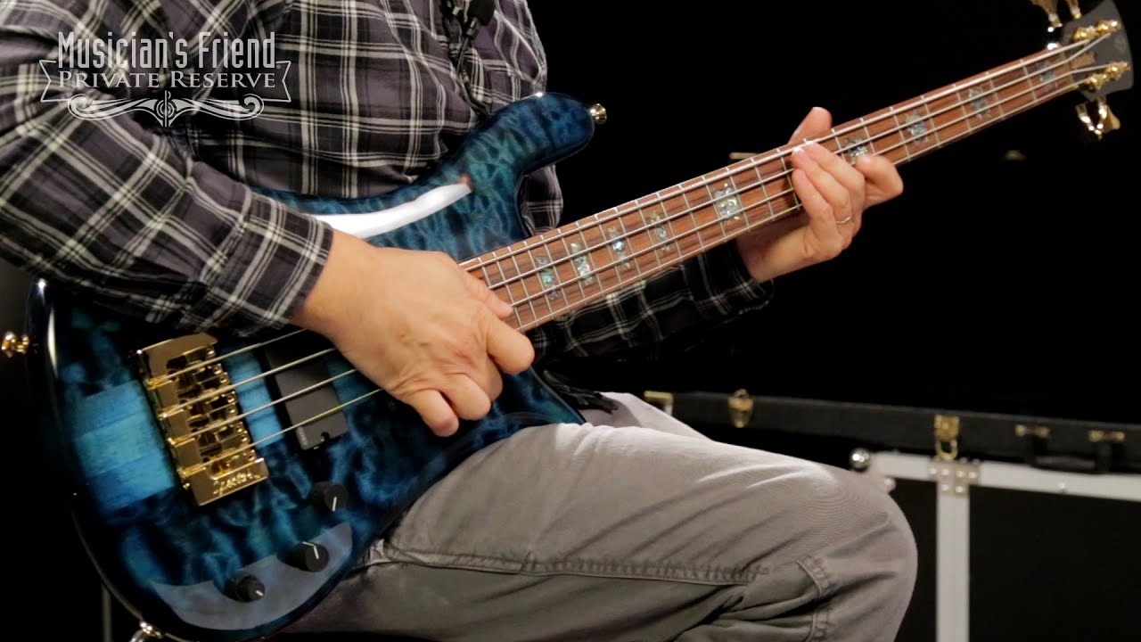 Spector USA NS-4 Bass Guitar, Black and Blue Clear Gloss - YouTube