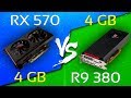 RX 570 (4GB) VS R9 380 (4GB) - COMPARISON (6 New Games)