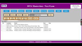 IDTA MasterClass - Organising an Examination Session
