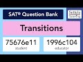 Transitions (SAT Question Bank 75676e11/1996c104)