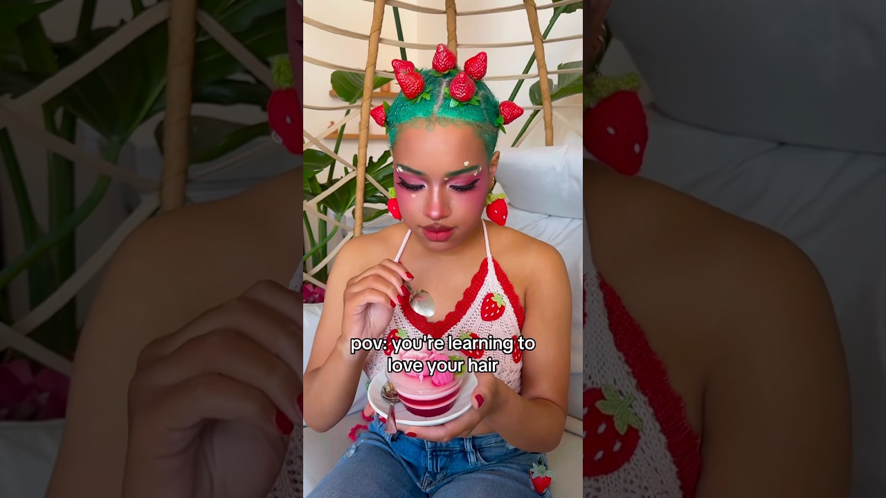 Fruit Hair🍓 #bantuknots #venusmcflytrap