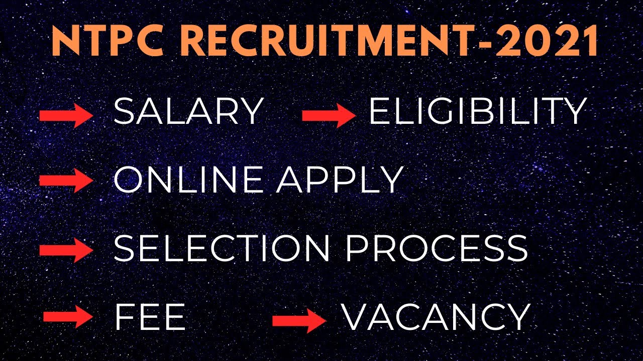 NTPC 2021 RECRUITMENT || NTPC NOTIFICATION 2021 || NTPC RECRUITMENT 2021 || HOW TO APPLY NTPC ONLINE