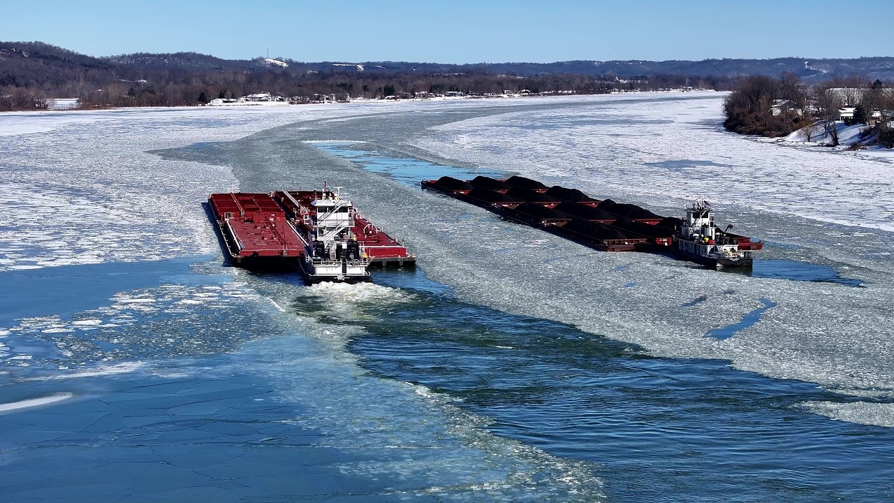 A Coal Tow Gets Stuck in the Ice: How 3 River Captains Came up with a Plan to Move Forward