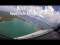 Rijeka airport, Krk Island, Croatia: Visual approach + landing rwy 32. RJK. Airbus Cockpit view. 4k