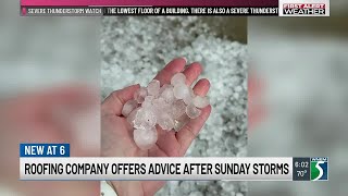 Roofing company offers advice after Sunday storms screenshot 4