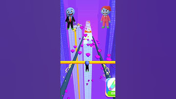 Roof Rails Lvl.11 - The Girl is Teasing Roof Man Fail❌ To Victory ✅ #shorts #games #roofrails