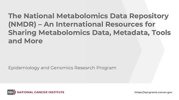The National Metabolomics Data Repository (NMDR)