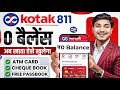 Kotak Mahindra Bank Open Account Zero Balance | Kotak 811 Account Opening Online Zero Balance