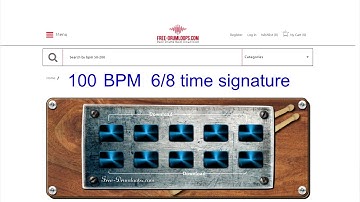 100 bpm drum loops 6/8 time signature - maybe