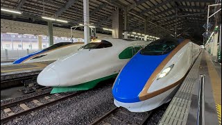 《上越新幹線》JR東日本 E2系66編成　復刻200系カラー　新潟から回送される