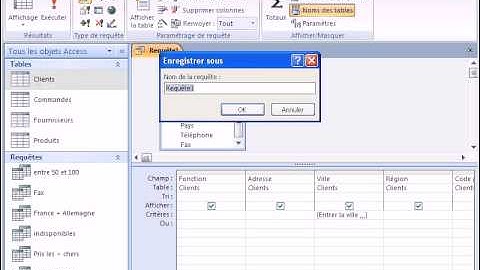 Access 2007 : Créer une requête paramétrée.