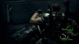 Resident Evil 5: Chris's Button Combo Vs Wesker Bad Ass :) HD
