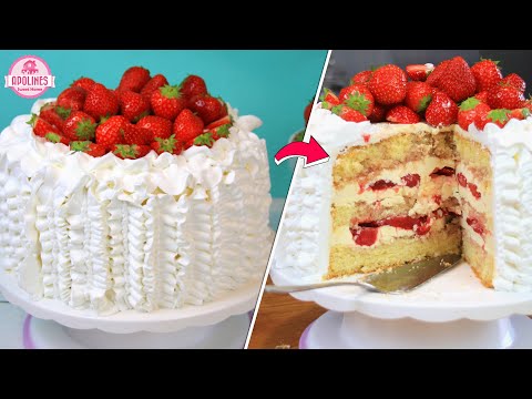 მარწყვის ტორტი 🍓 Strawberry Cake, Клубничный торт