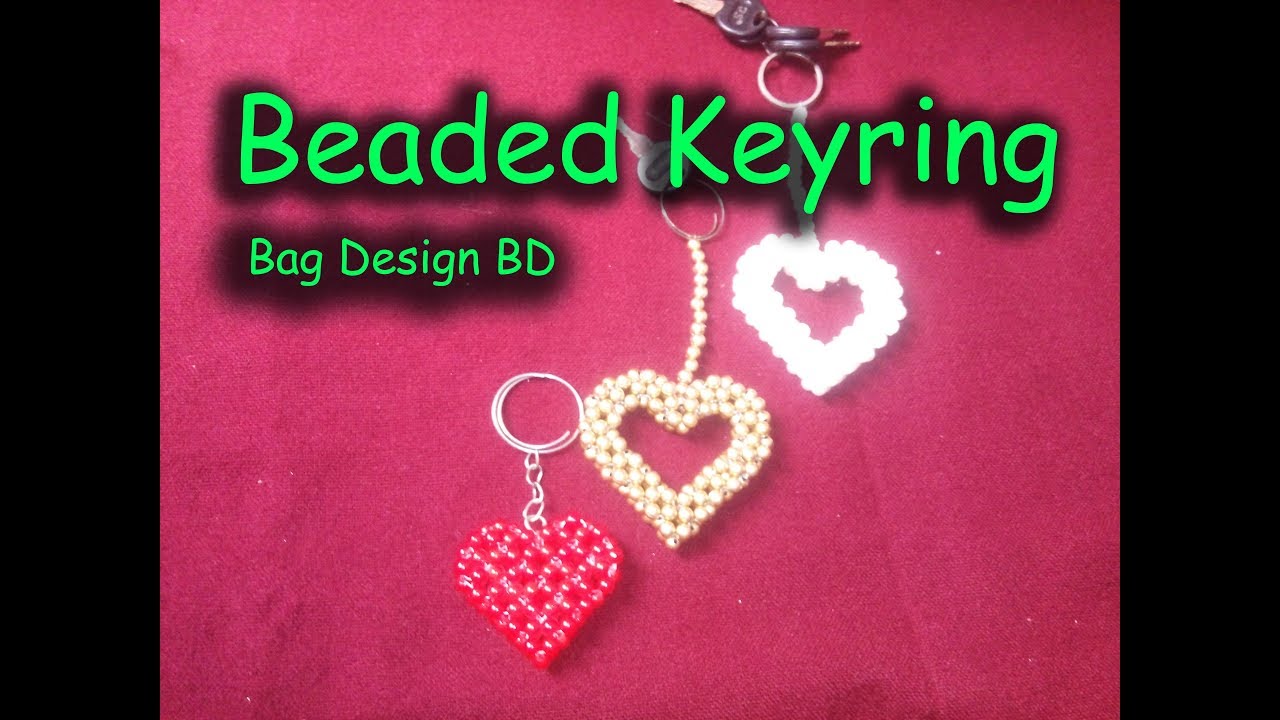 পুতির চাবির রিং/How To Make Beaded Key Ring Bangla