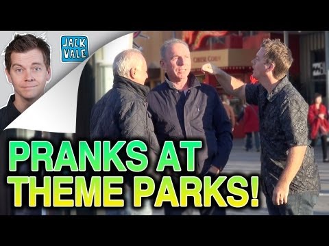 PRANKING PEOPLE at Theme Parks!