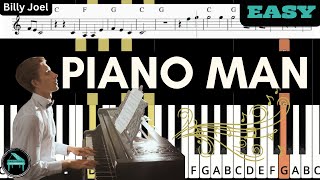Learn Piano Man on the Piano with this Easy Piano Tutorial