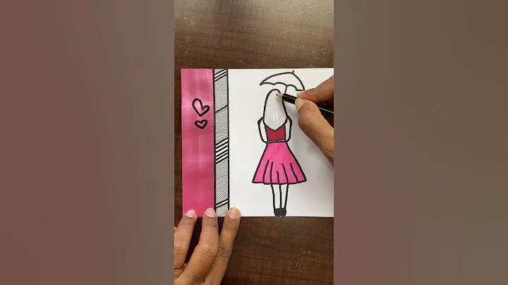 How to draw a girl | Pink girl #zentangleart #pink #doodle